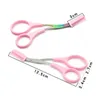 Eyebrow trimming stainless steel beauty belt eyebrow trimming scissors beauty makeup color titanium makeup tool dhl free shipping