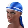 2019 New Fashion Two color Men's Satin Durags Bandana Turban Wigs Men woman Silky Durag Headwear Headband Pirate Hat Hair Accessories