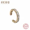 Roxi 925 Sterling Silver Small Ear Cuff Clip på örhängen för kvinnor som inte är genomborrade örhängen Geometrisk C -form öronkuff wrap232k