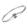 Vecalon Original 925 Solid Silver Charm Armband För Kvinnor Lång 16-23cm Snake Bone Armband Bröllop Smycken