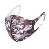 Masque facial de camouflage pour adultes et enfants Matériau de soie glacée Anti-poussière Bouche Moufle Masques de camouflage réutilisables ZZA2092 500Pcs