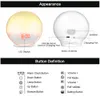 Wecker Aufwachen Licht LED Snooze Natur Nachtlampe Digitaluhr Sonnenaufgang Buntes Licht mit Natur Sounds FM Radios1