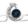 Buitenlandse Handel Sieraden Mannen en Dames Star Sky Moon Pendant Sweater Chain Time Gem Dan205 Mix Order Hanger Kettingen