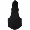 Men's New Cotton Sleeveless T Shirt Mesh Sports Gym Fitness Vest Solid Bodybuilding Hooded Loose Sleeveless Tank Tops2080