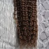 100G Fusão queratina do cabelo humano extensões Capsule I Tip real Remy Pré Bonded Cabelo cabelo virgem encaracolado Kinky 10 "-24" 1g / fio