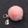 15 sztuk / partia Party Favors Pearl Cat Wisiorek Key Chain Lady Futro Torba Samochód Brelok Wisiorek Pluszowe Akcesoria Obecne Dostawy Festiwalu