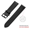 20mm 22mm Quick Release Zwart Koolstofvezel Lederen Horlogebandje Band Voor Gear S3 S2 Klassieke Breedte vervanging Band312S