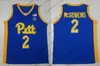 Pitt Pittsburgh Panthers #13 Steven Adams 4 Jared Wilson-frame Gerald Drumgoole Jr. 12 Abdoul Karim Coulibaly Blue White Basketball