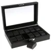 High Carbon Fiber 5 6 10 12 Grid Watch Box Watch Display Storage Box Bracelet Display Slots Case holder Storage Container