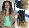 8 Packs Full Head Synthetic Hair Extensions Two Tone Marley Braids Black 1# Blonde 27 Ombre Kinky Twist Braiding Express Delivery