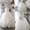 Precioso vestido de baile, vestido de niña de las flores, cuello joya, sin mangas, encaje de tul, cristal, vestido de novia, largo hasta el suelo, pieza de cumpleaños para niña