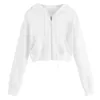 Women Casual Solid Long Sleeve Zipper Pocket Shirt Hooded Sweatshirt Tops Sportswear Fashion Patchwork Pullovers Hooded HX0729