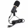 MK - F200FL Kablolu Ses Ses Kayıt Kondenser Mikrofon Şok Montaj Tutucu Klip Kilitleme Knob USB 3.5mm AUX Jack Ile