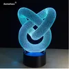 Circle Spiral Bulbing 3D LED LIGHT HOLOGRAM ILLUSIONS 7 색 변경 장식 램프 최고의 야간 조명 선물 홈 데코