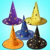 Party Hats 1pc Witch Masquerade Ribbon Wizard Hat Caps Cosplay Costume Accessories Halloween Fancy Decor Supplies1