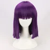 Sailor Moon Saturn Hotaru Tomoe Krótkie Purpurowe Włosy Cosplay Costume Wig + Wig Cap