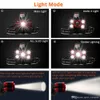 Hurtownie Hot 5 LED Headlamp T6 Reflektor 4 Tryby Zoomable LED Reflektor Rechorgeable Lampa głowy Latarka + 2 * 18650 Bateria + AC / DC Ładowarka + Box