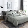 Biancheria da letto laterale AB, set di biancheria da letto semplice e solida. Set copripiumino moderno, king size, letto matrimoniale completo, lenzuolo piatto, 16 colori