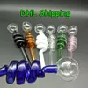 New 7 Colors Glass Water Pipe Cheap Cool Mini Borosilicate Pyrex Glass Smoke Pipe Oil Burner Bubbler Bong Rig Water Pipes