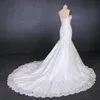 2020 Nigeriaanse kant zeemeermin trouwjurken strapless backless kapel trein bruiloft bruiloft receptie jurk gewaden de Mariée bescheiden nieuw