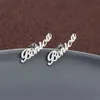 Personalized Custom Name Earrings For Women Customize Initial Cursive Nameplate1 Pair Stud Earring Gift For Friend Girls6529543