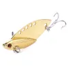 Hengjia 100 SZTUK drgania 5 cm 11g Metalowe Przynęty Fishing Bass Vib Metalowa Przynęta Ryba Łyżka Przynęty Saldo 8 # Hooks Blue Red 3D Oczy