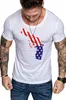 Wholesale Designer Mens Clothes Mens Summer Short Sleeve T Shirts Comfortable Mens Designer T Shirts Print American Flag Gun T Shirt