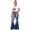 Dames Jeans Ripped Pant Sexy Dames Casual Denim Flare Broek Bodycon Bell Bodem Broek1