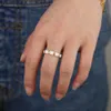 2019 nieuwe stijl Witte zon bloem Geëmailleerde Ringen voor Vrouwen verharde regenboog cz Paar Ringen Mode-sieraden Party Trouwringen Gifts236p