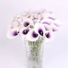 Hi-Q kolorowe 1pcs sztuczne dekoracyjne kwiaty pu real dotyk mini calla lilia bukiet kwiatowy do dekoracji stolika 1