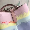 Tie Dye última cordón para las mujeres el bolso de hombro de cuero clásico de asas para hacer bolsos de la señora presbicia monedero del bolso de compras del bolso del cubo