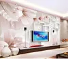Foto behang 3d fantasie bloem 3d stereo doos woonkamer slaapkamer achtergrond wanddecoratie behang