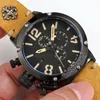 FlightDeck U-72 U72 VK Quartz Chronograph Mens Watch Two Tone PVD ​​ROSE GOLZEL BEZEL BLACK DIAL WHITE WHITE LEATHER TIMEZONEWATC253Q