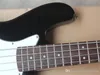 Guitare basse électrique Jazz 4 cordes noire personnalisée en usine, Pickguard blanc, matériel chromé, offre personnalisée