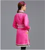 Tradycyjny mongolski szata odzież Etniczna Tang Suit Style Kobiety Topy Vintage Cheongsam Winter Top Elegant Hanfu Kostium