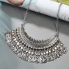 3pcs Vintage Maxi Necklace Bohemian Statement Necklaces & Pendants for Women Coin Choker Collier Woman Boho Jewelry Christmas Gifts