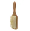 Anti-static charge wood airbag comb smooth hair tool big board hair comb black and white leather wood comb