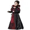 Atacado-crianças meninas gótico vampiro de halloween trajes para crianças princesa cosplay traje longo carnaval festa vestido