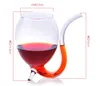 S spécial 300ml vin rouge café lait tasse avec paille résistant à la chaleur thé boisson tasse Transparent Drinkware parfait artisanat cadeau 261i