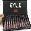 Kit de rouge à lèvres liquide mat, 12 pièces en 1, brillant à lèvres, fond de teint longue durée, ensemble de maquillage