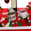 Decoraciones navideñas Felpa Santa Claus Muñeco de nieve Cajas de regalo Niños Candy Jar Botella Decoración Favores de fiesta Año Decor1216r