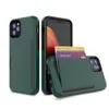 Dual Layer Hybrid Card Slot Case Fodral för iPhone 6 6S 7 8 Plus X XS Max XR 11 PRO 13 12 Skydd med kickstandfunktion