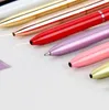 New Creative Metal Ballpoint Pen Black Ink Big Pearl Ballpoint Pens for School Stationery Office Supplies