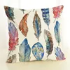 colorful feather cushion cover boho throw pillow case for sofa lounge couch chair linen fabric cojines 45cm almofada