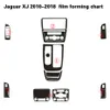 Jaguar XJ XJL için 2010-2018 İç Merkez Kontrol Paneli Kapı Tutucu Karbon Fiber Çıkartmalar Çıkartmalar Araç Stil Kesilmiş Vinil199Q