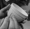 Dehua weißes Porzellan-Kung-Fu-Teetasse-Herz von Meister, einzelne handgefertigte Probe-Teetasse, Keramik-Teeset, kleine Schüssel