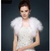 Hot Strusie Feather Bridal Szal Futro Okładki Małżeństwo Wzrastał Płaszcz Bride Winter Wedding Party Boleros Kurtka Cloak Cape