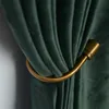 Luxury European Velvet Curtains Dark Green Window Curtain Solid Color Blackout Curtains for Bedroom and Living Room CJ1912175178393