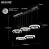 Good Quality Chrome Crystal Chandelier LED Diamond Ring Lamp Circle Stainless Steel Hanging Lamp Led Pendant Fixtures Lighting LED Lustres