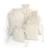 Drawstring Storage Bag Candy Gift Mat Choklad Säckar Bomull Jute Party Favor Snacks Förpackning Små Bröllop Jul Holiday Tillbehör